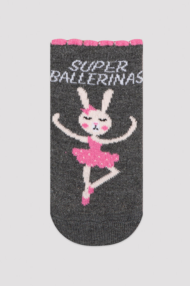 Multi Colour Girls Ballerina 3In1 Liner Socks Main Image