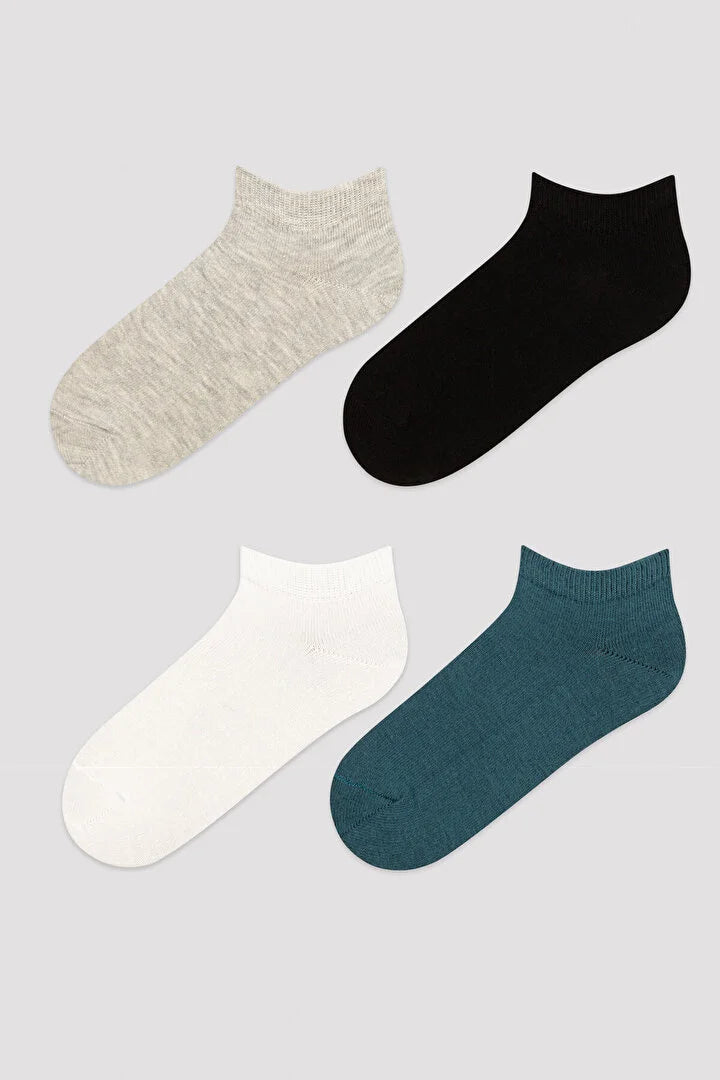 Boys Shadowy 4In1 Booties Socks