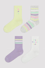 Girl Star Say 4In1 Socks
