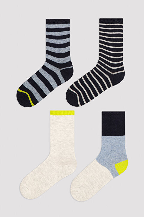 Byellow Stripe 4In1 Socks