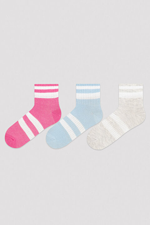 Girl Mommy Stripe 3In1 Socks