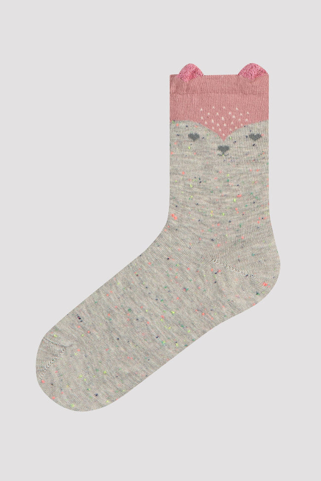 Printed Foxy 3In1 Socks Main Image
