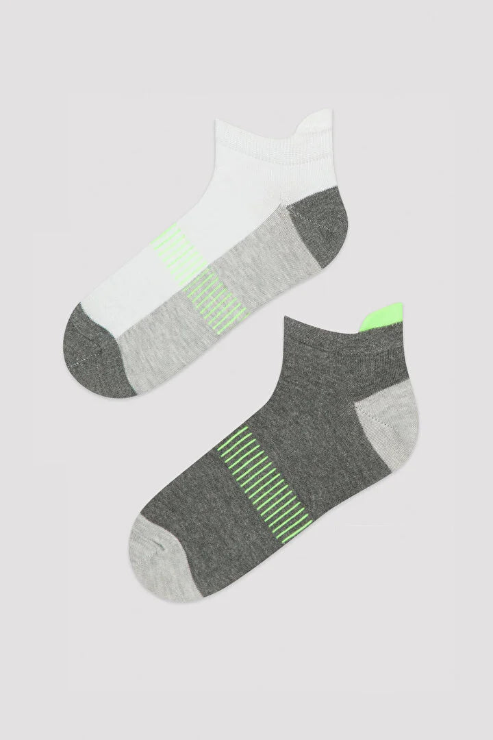 Mix Grey Basic 2In1 Liner Socks