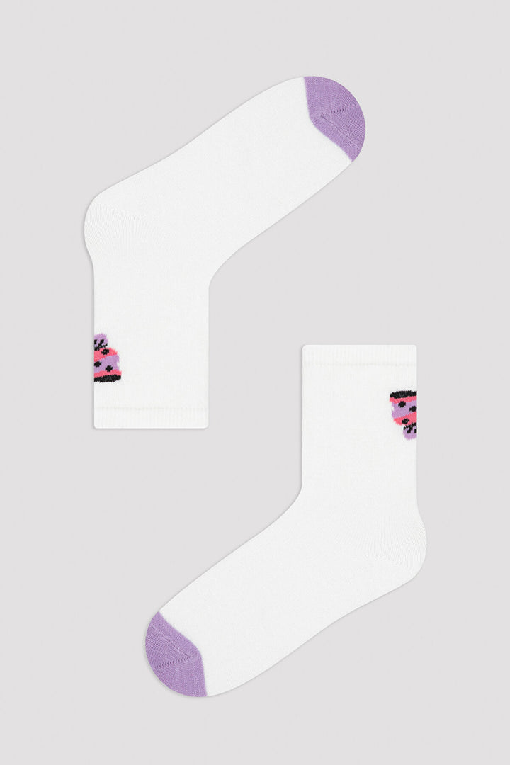 Marshmellow Girls Butterfly 3In1 Socket Socks