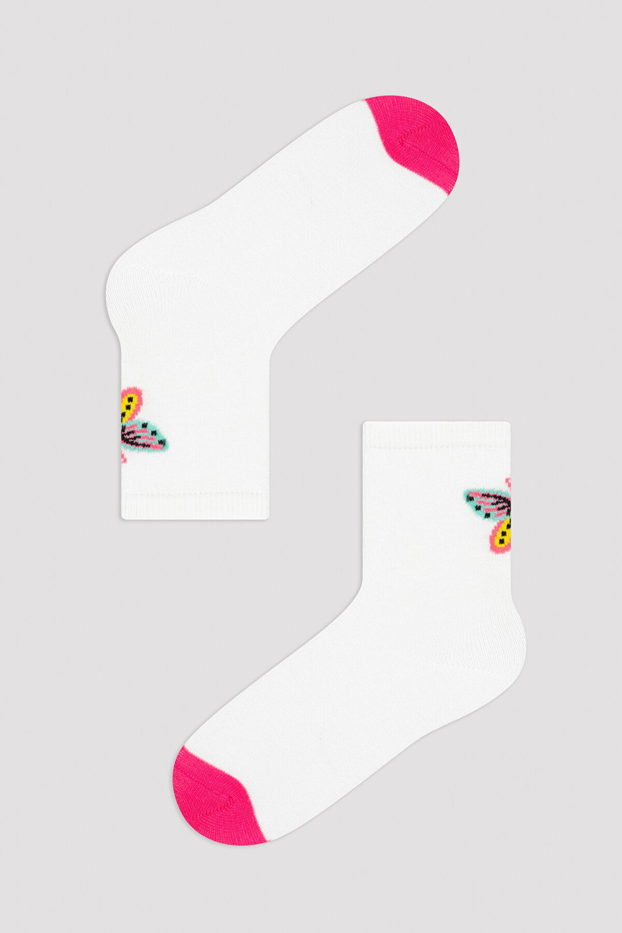 Marshmellow Girls Butterfly 3In1 Socket Socks