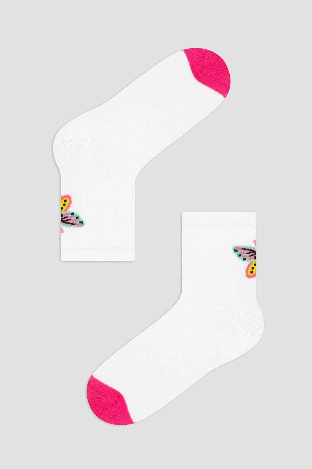 Marshmellow Girls Butterfly 3In1 Socket Socks