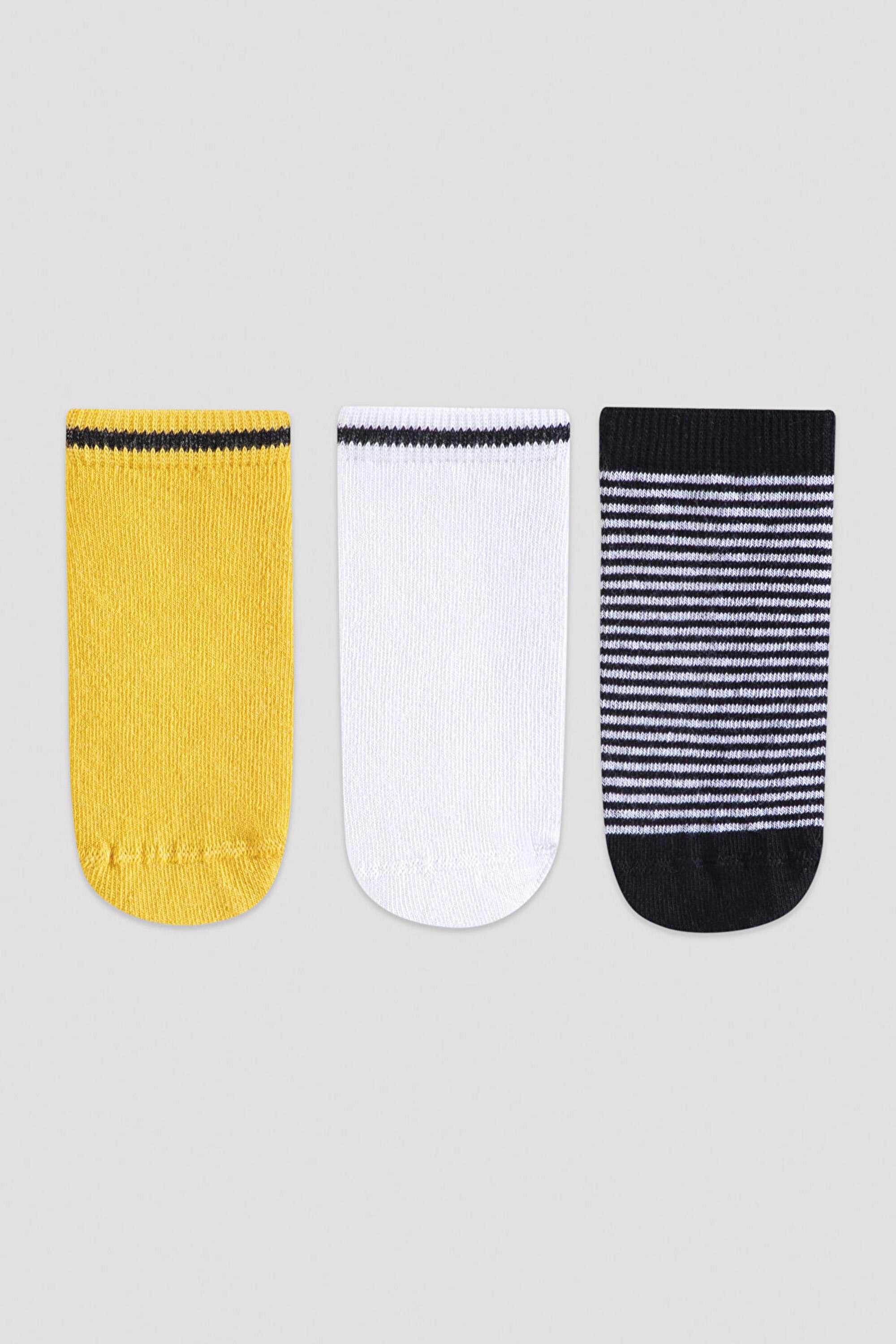 Multi Colour Boys Lets Skate 3In1 Patik Socks