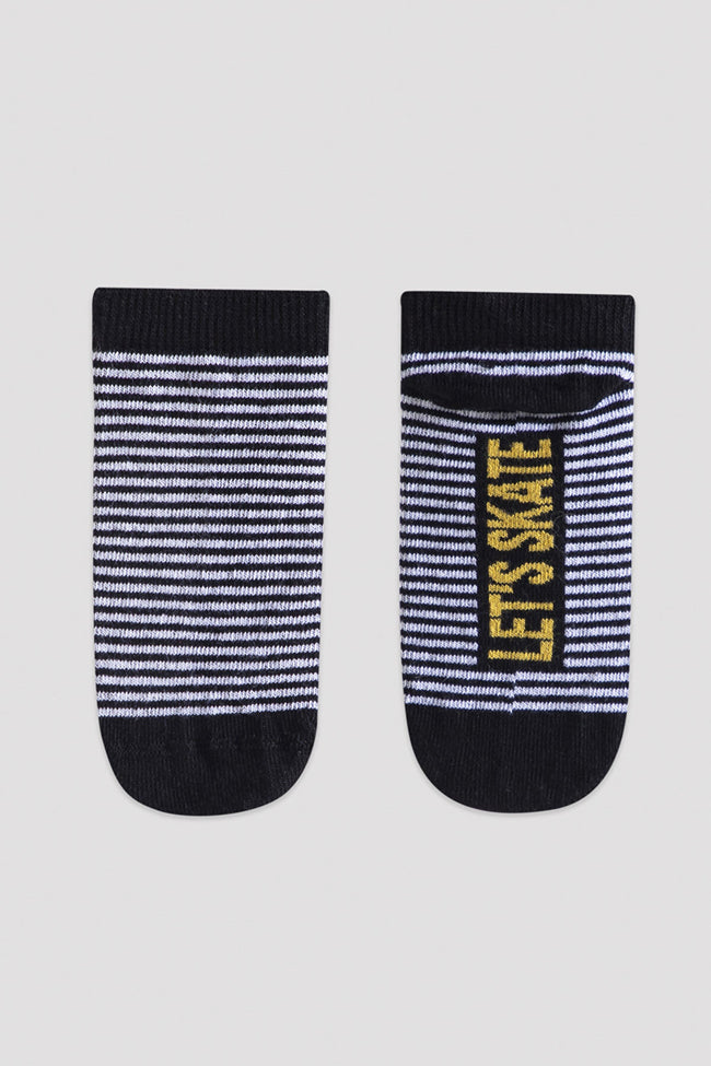 Multi Colour Boys Lets Skate 3In1 Patik Socks Main Image