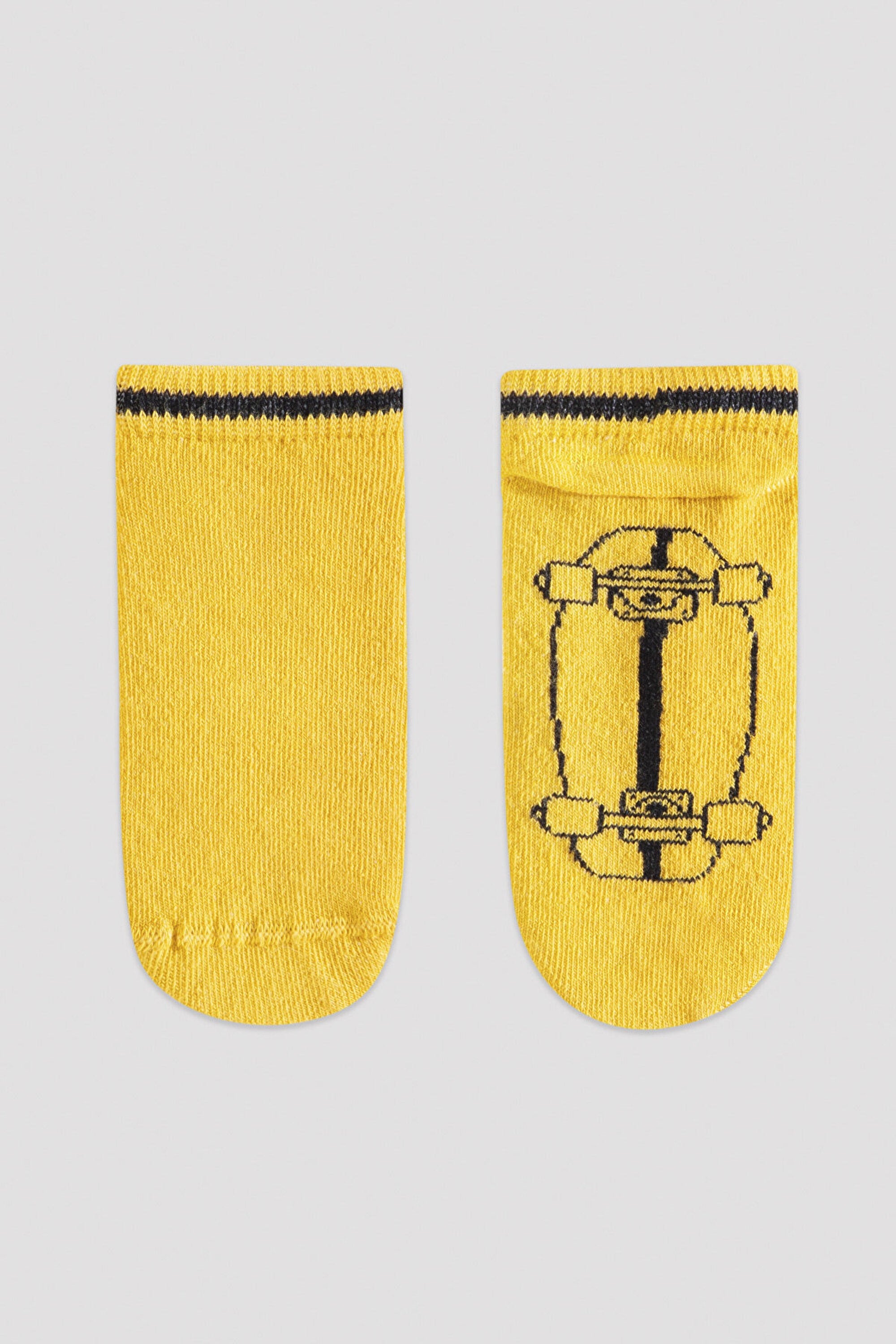 Multi Colour Boys Lets Skate 3In1 Patik Socks