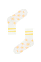 Marshmallow G Stripe Daisy Footsies
