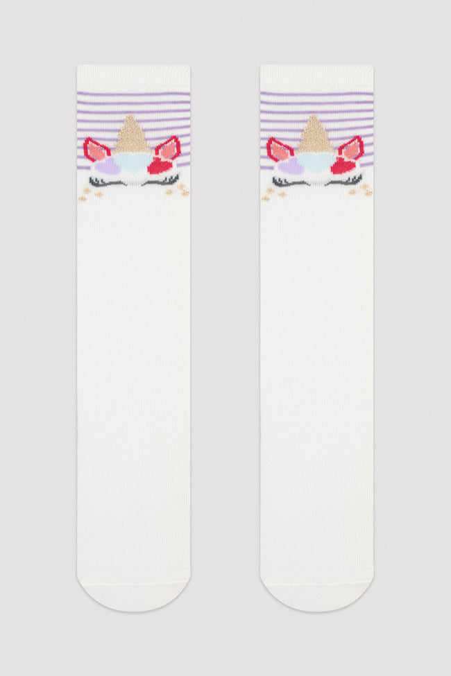 Marshmellow Girls Magic Unicorn Pantolon Socks Hover Image