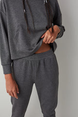 Dark Grey Melange Scuba Sweatshirt