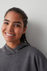 Dark Grey Melange Scuba Sweatshirt