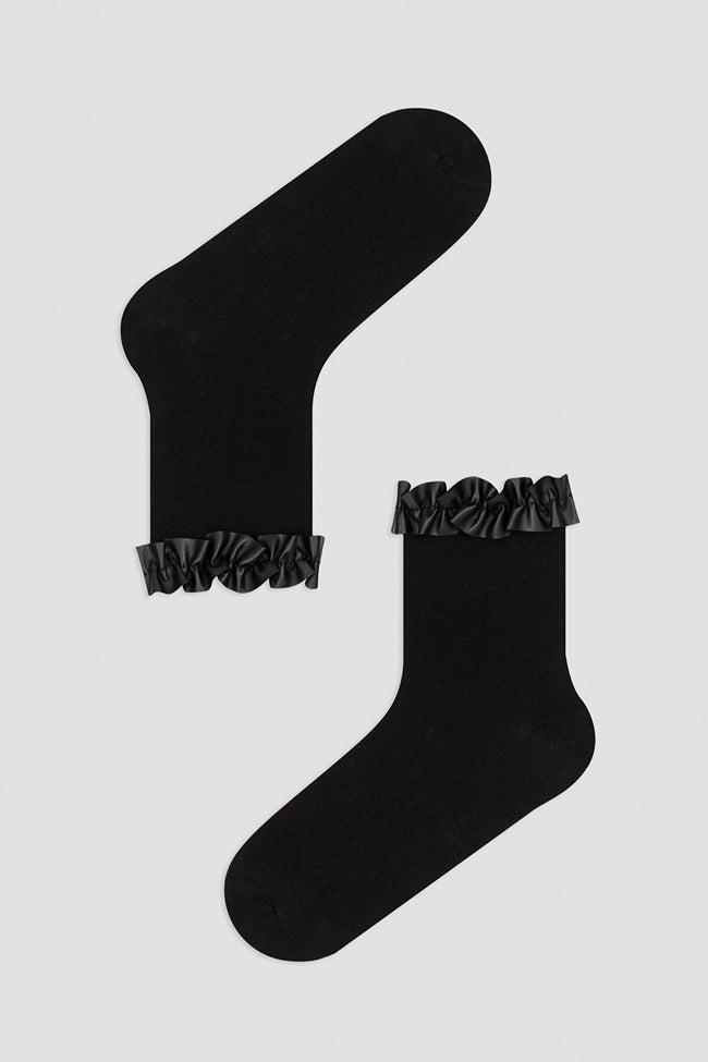 Black Kısa Socket Socks Hover Image