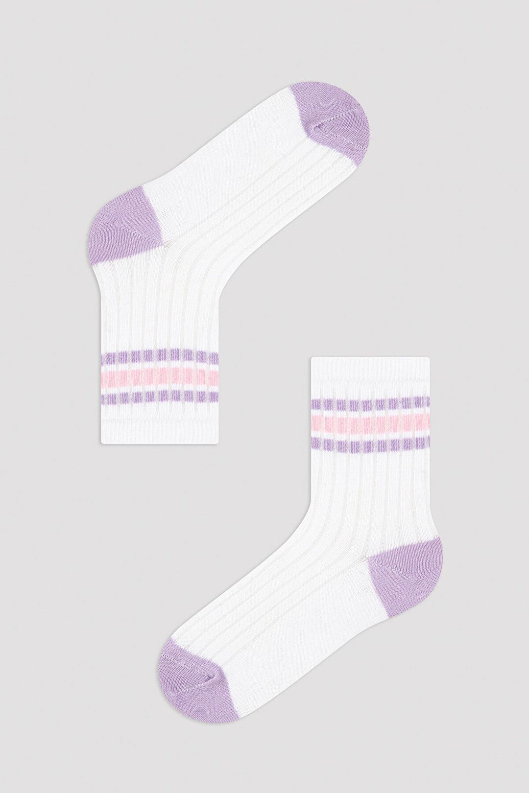 White Girls G.Pl Striple 2In1 Soket Socks