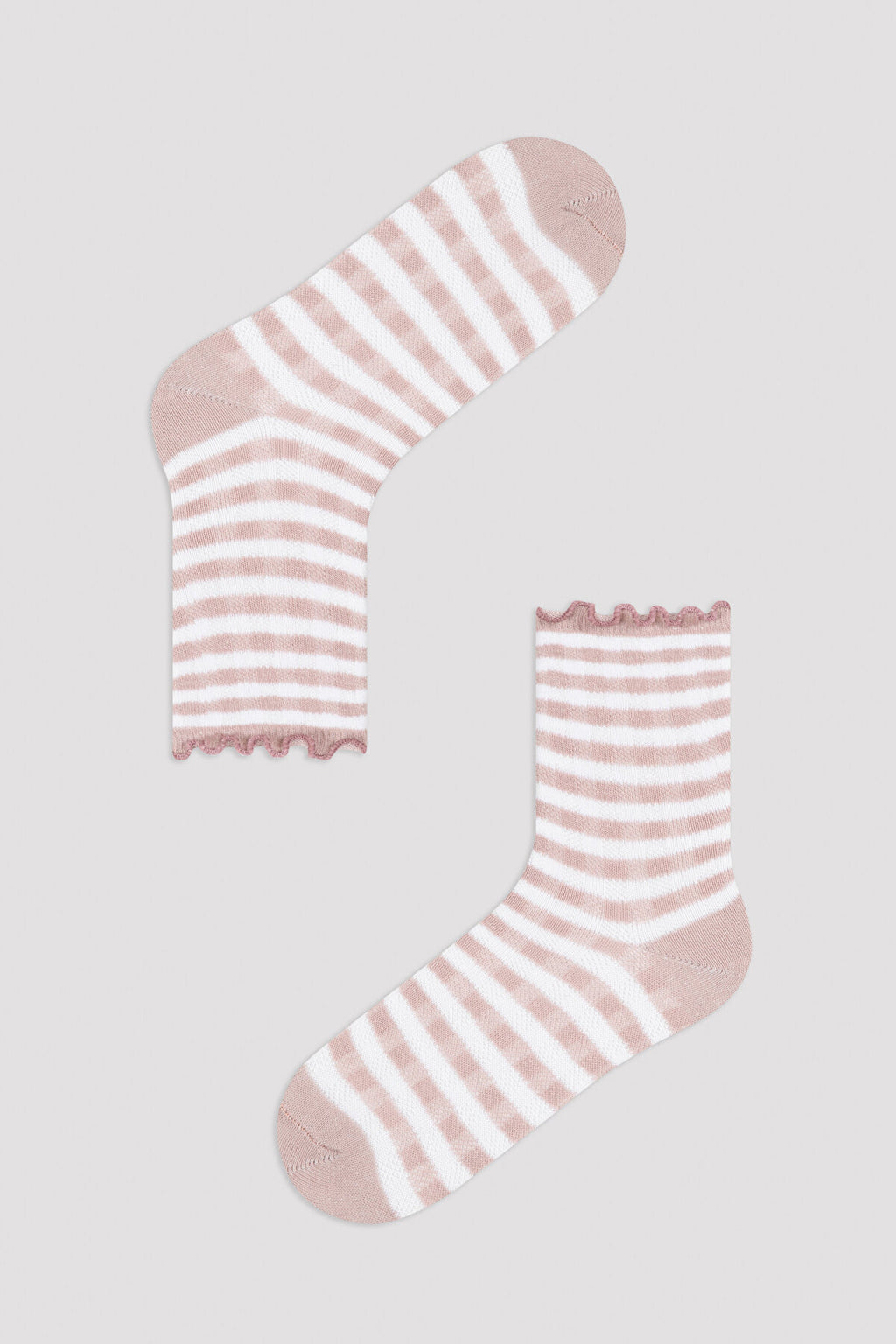Multi Colour Girls Line 2In1 Soket Socks