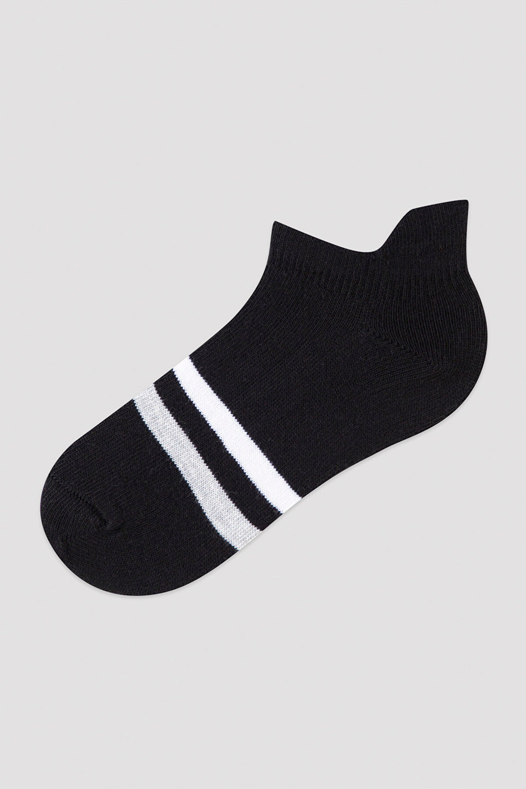 Boys White Black Stripe 2in1 Liner Socks