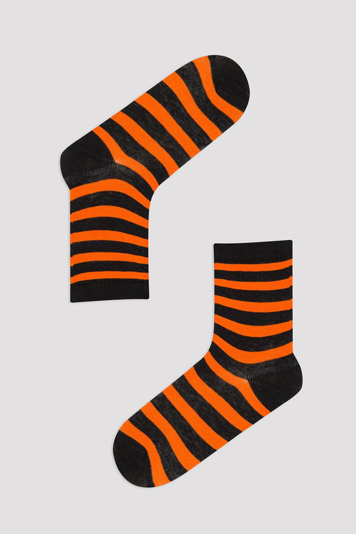 Black Boys Multi Lines 4In1 Soket Socks