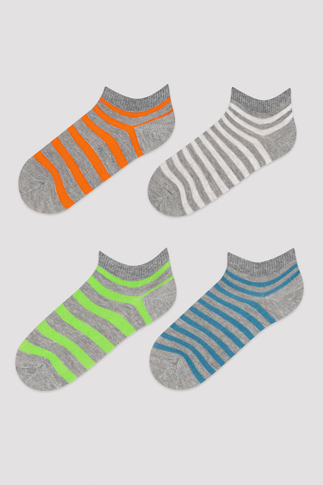 Ash Boys Colorful Stripes 4In1 Liner Socks Hover Image