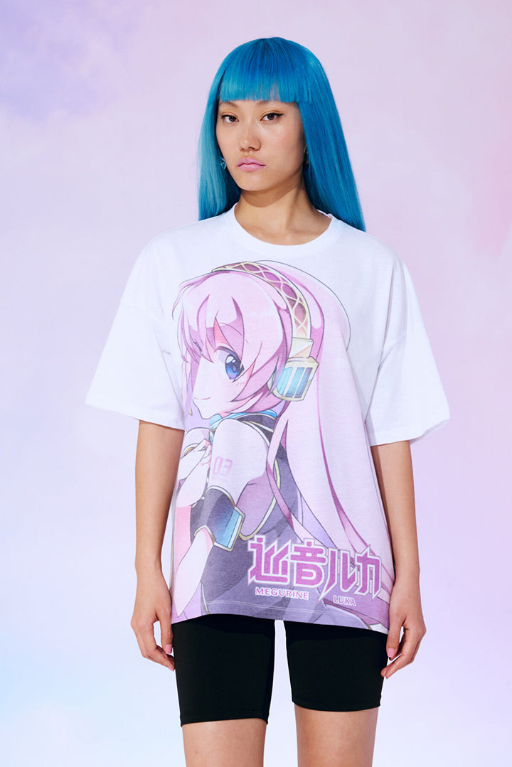 Pink Hair Printed Anime Tshirt-Anime Collection