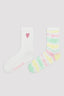 Girls Tiedye 2In1 Socks