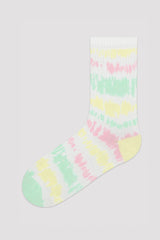 Girls Tiedye 2In1 Socks