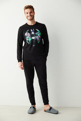 Antrachide Men Dark Night Batman Pant Pyjama Set