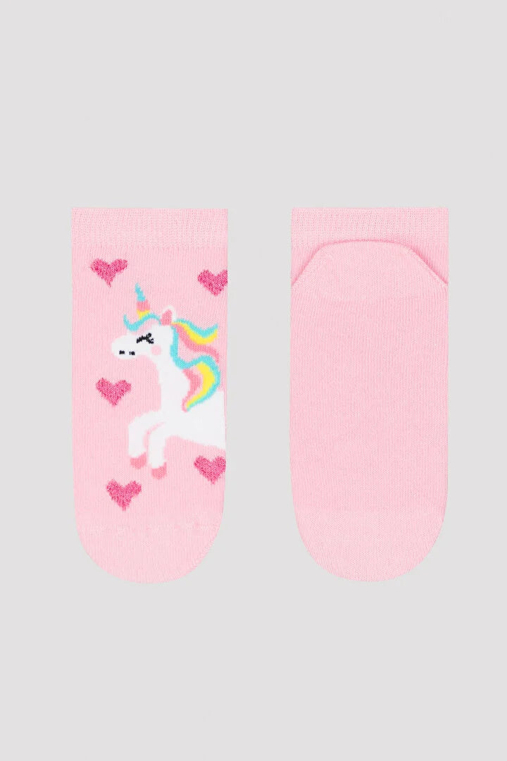Mix Unicorn Heart 2In1 Liner Socks