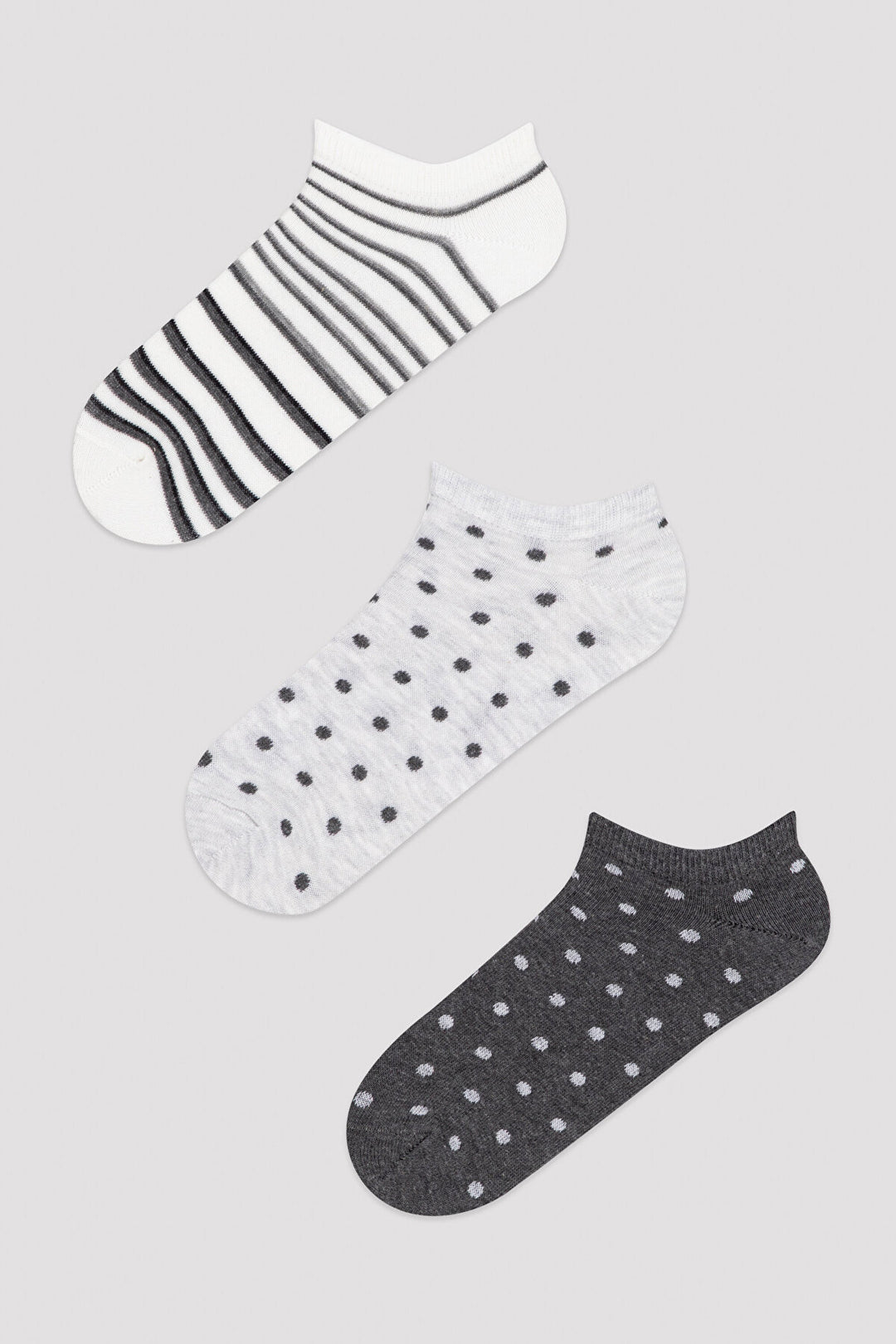 Dot Stripe 3In1 Liner Socks