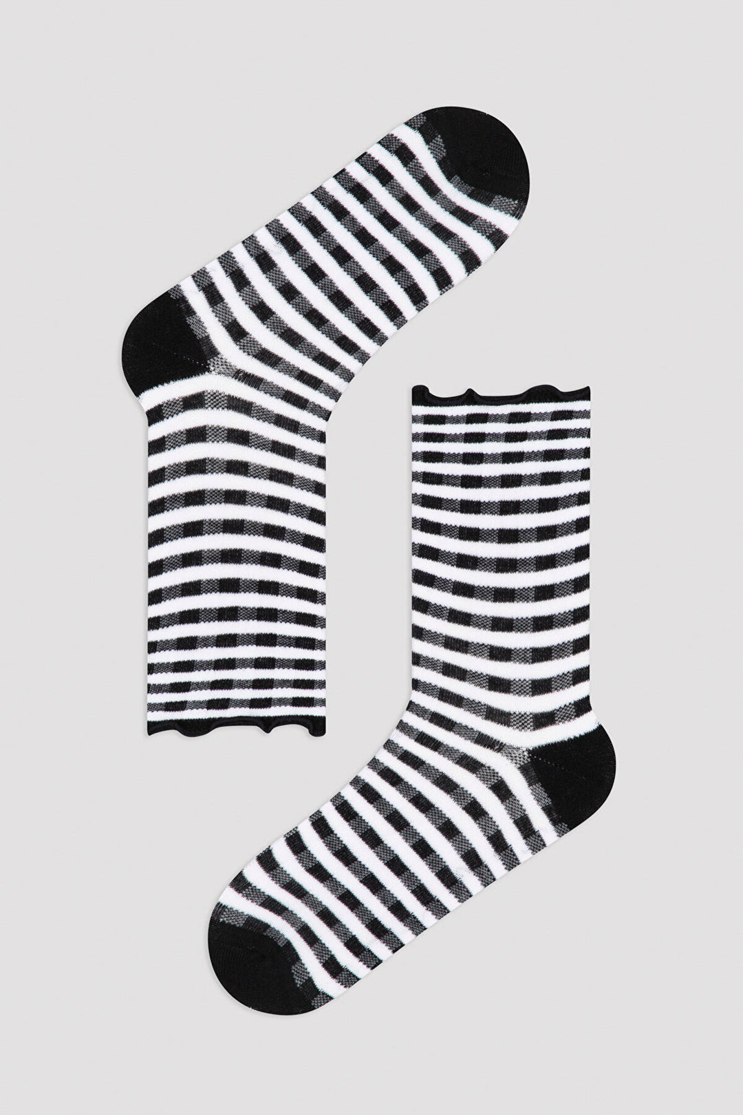 Multi Colour Line 2In1 Soket Socks