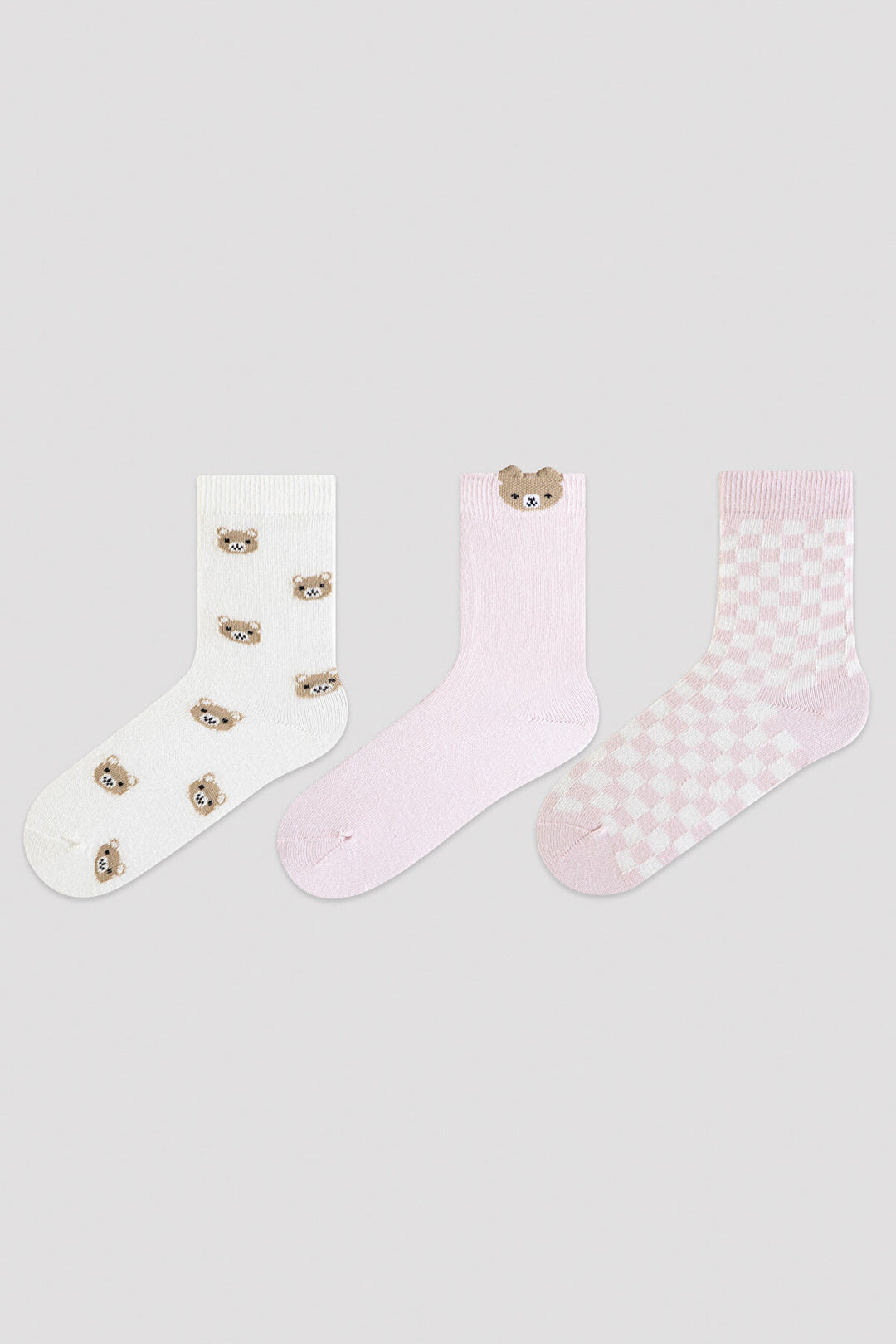 Multi Colour Girls G.Mini Bear 3In1 Soket Socks
