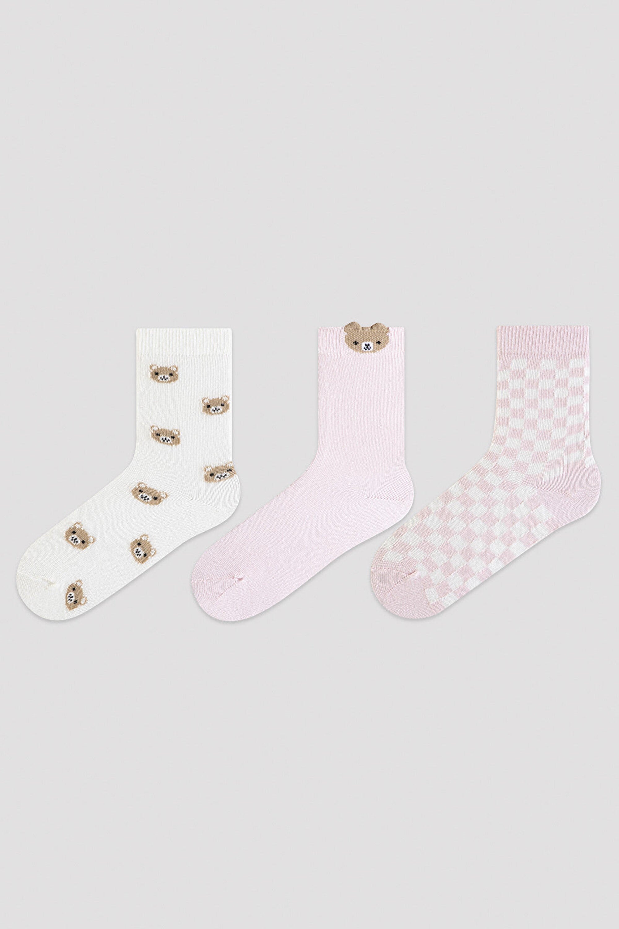 Multi Colour Girls G.Mini Bear 3In1 Soket Socks