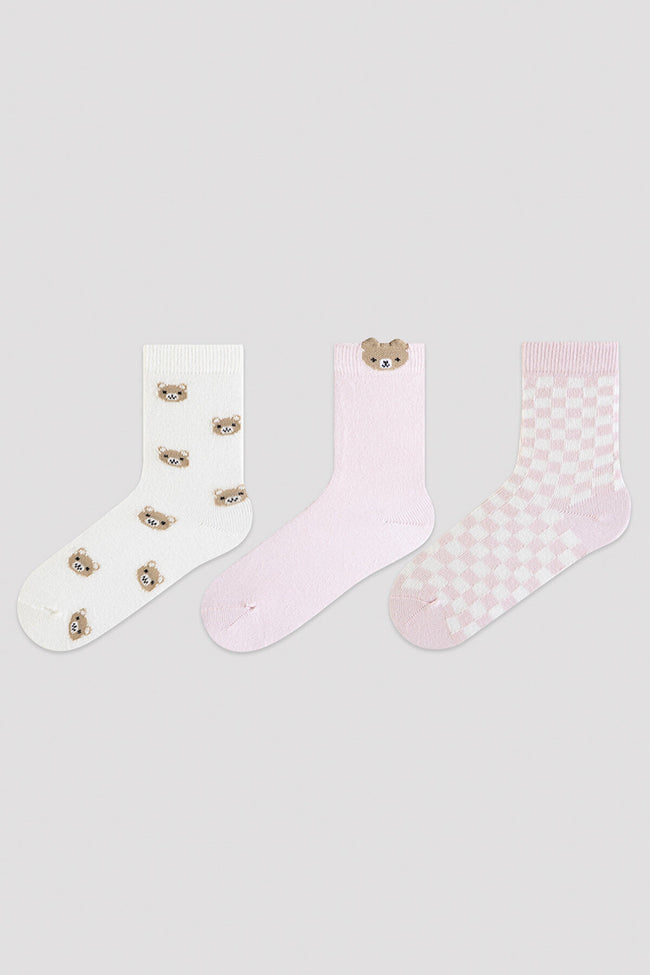 جوارب بنقشة دب صغير 3 قطع Hover Image