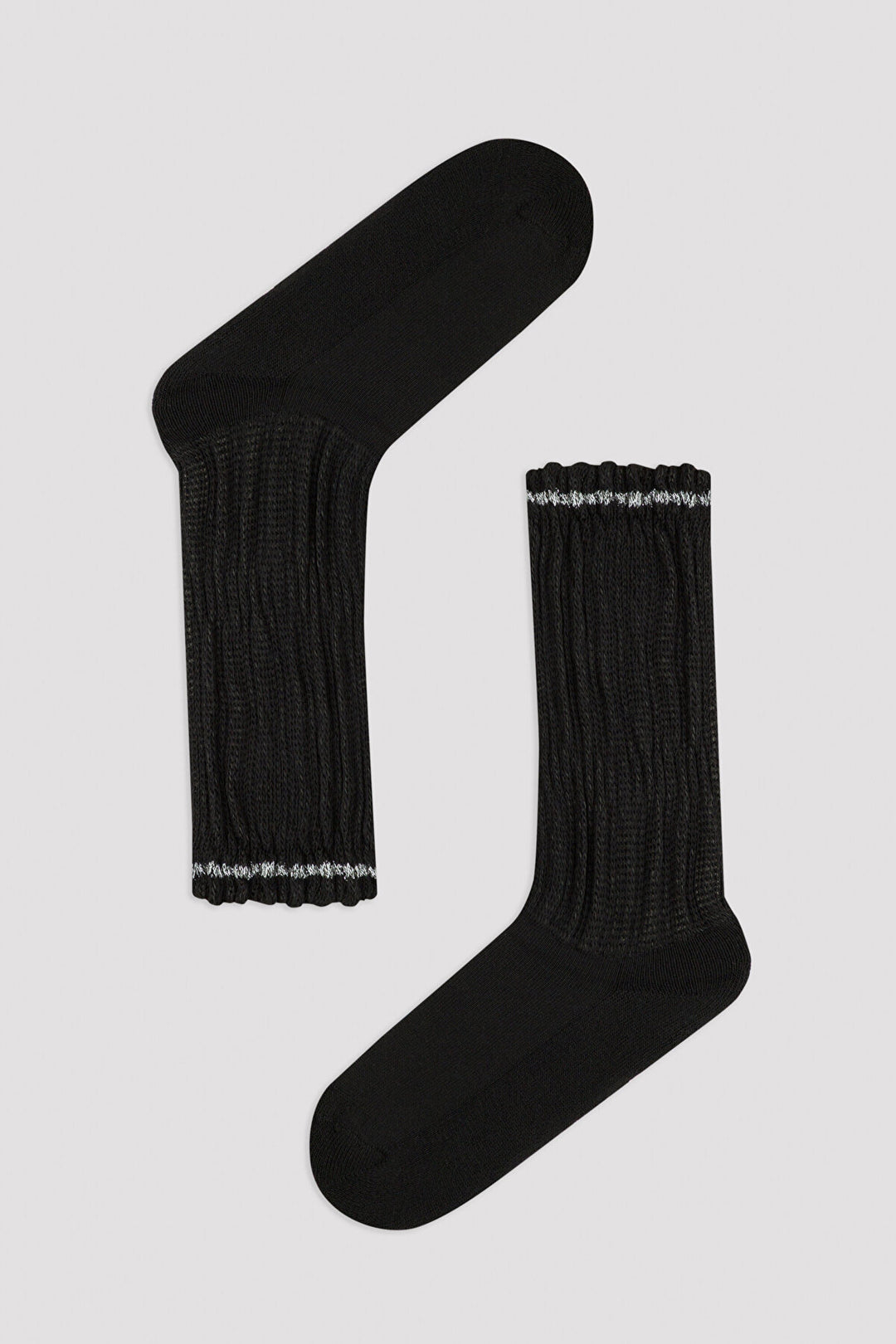 Black Girls Glitter Siyah Knee Socks