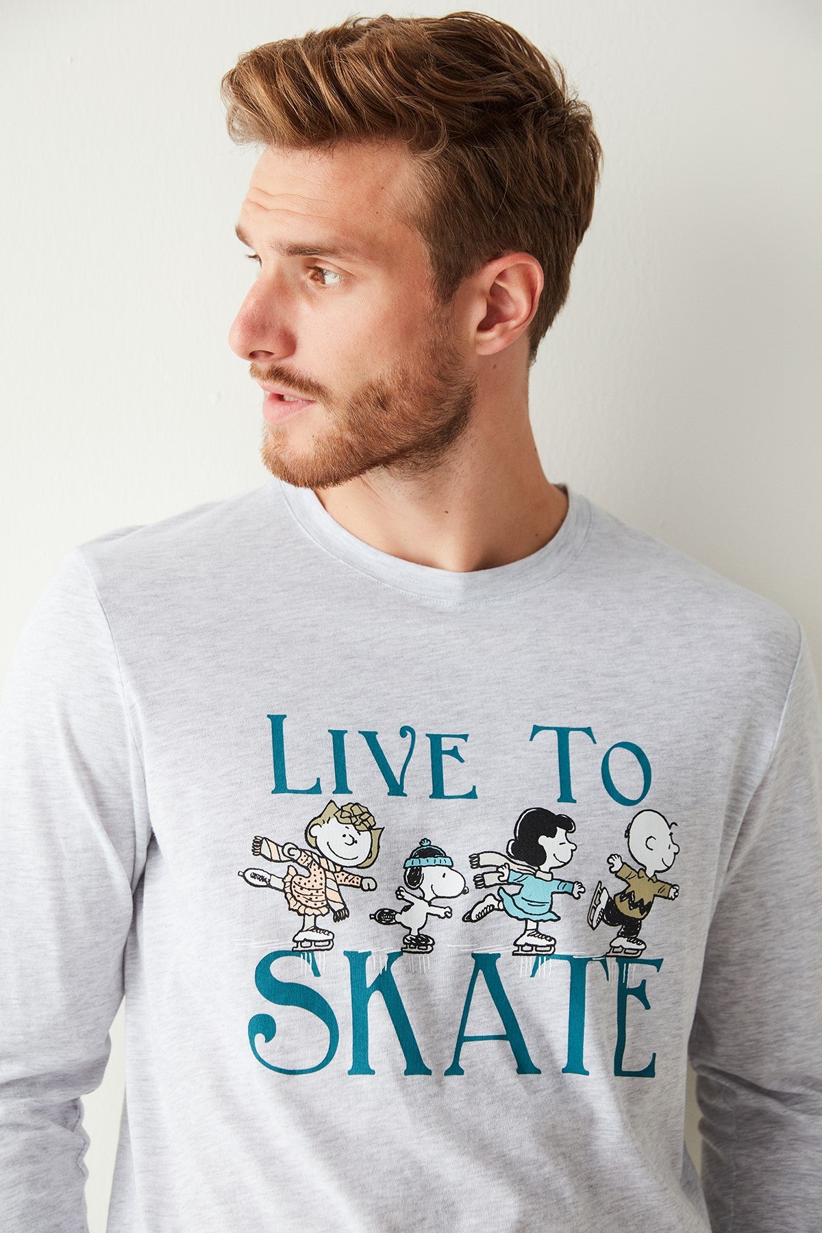 Multi Colour Lic Men Live To Skate Pj Set