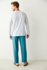 Multi Colour Lic Men Live To Skate Pj Set