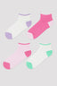 Girls Pinky Active 4in1 Liner Socks