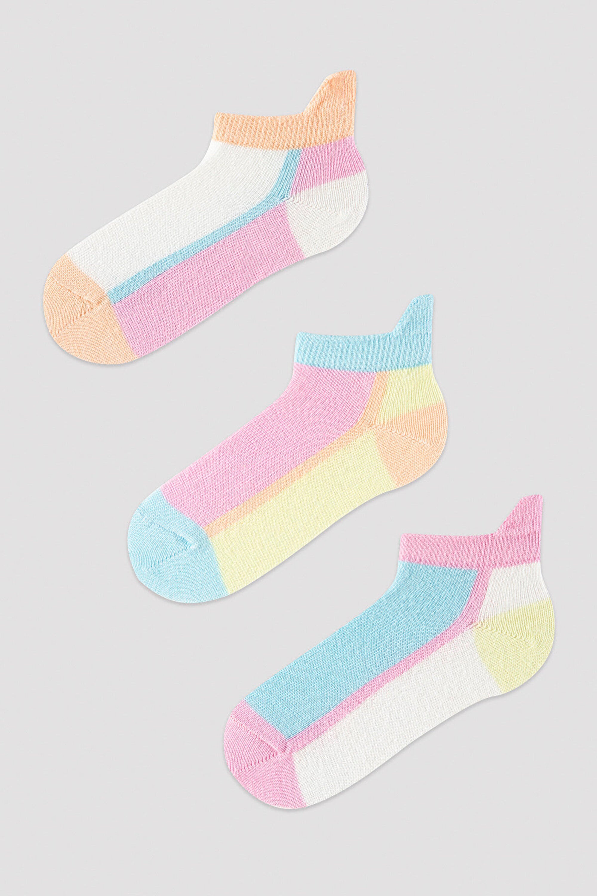 Girls Soft Basic 3in1 Liner Socks