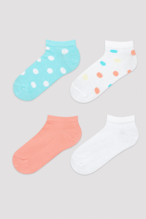 Girls Dotty 4In1 Socks