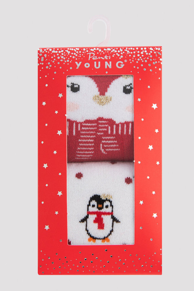 Girls Penguin 2In1 Socks Main Image