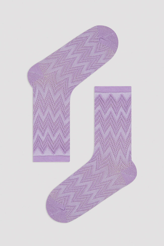 Girls Zigzag 4In1 Socket Socks Main Image