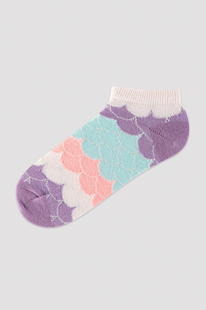 Girls Mermaid 3in1 Liner Socks