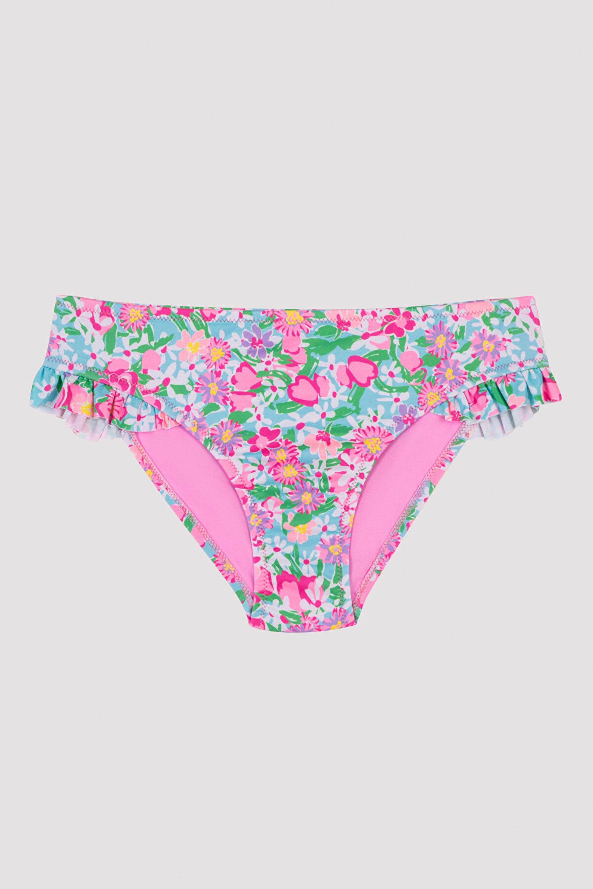 Teens Flower Frill Detailed Bikini Set