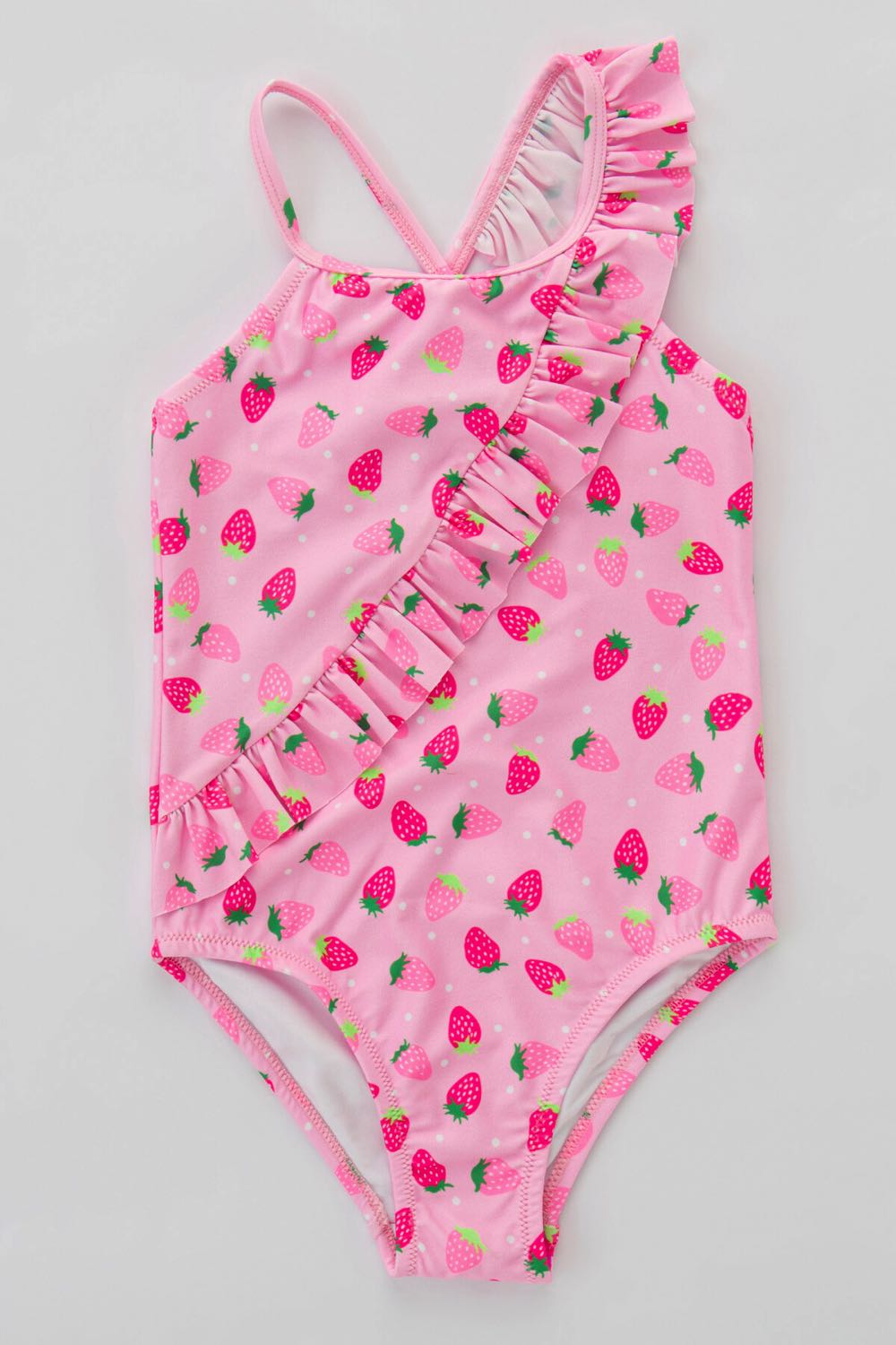 Girls Strawberry Frill Suit