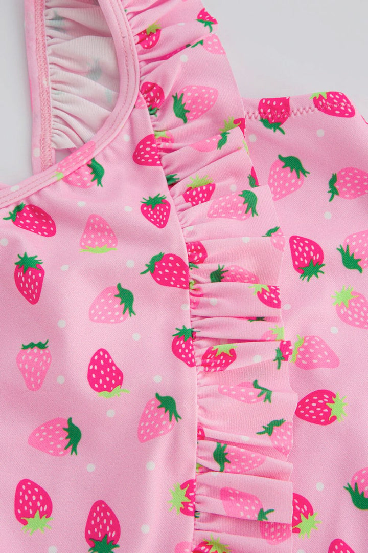 Girls Strawberry Frill Suit