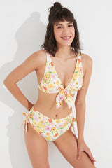 Multi Colour Sunshine Deep V Bikini Top