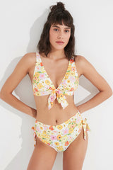 Multi Colour Sunshine Deep V Bikini Top