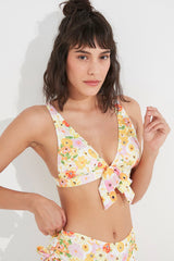 Multi Colour Sunshine Deep V Bikini Top