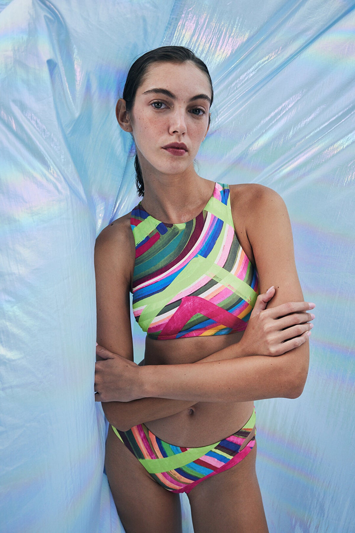 Flora Halter Bikini Top-Aysu Türkoğlu Collection