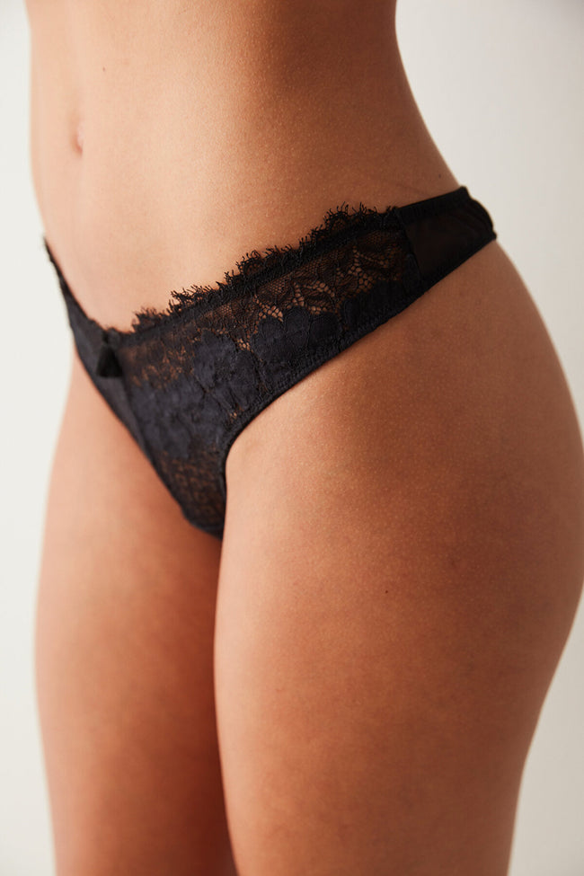 Black Glam V Shape Tanga Main Image